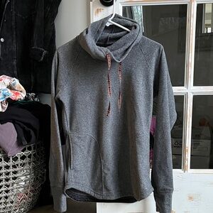 Sherpa Gray Cowl Neck Hoodie super soft- never worn